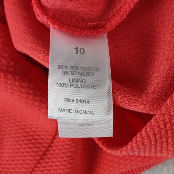 Bisou Bisou Textured Knit Coral Sleeveless Midi Dress w/ Pockets Size 10 - Picture 11 of 12